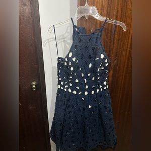 Navy Cut Out Dress
